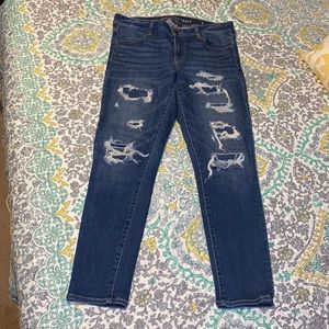 American Eagle Next Level Stretch Faux Distressed Jegging